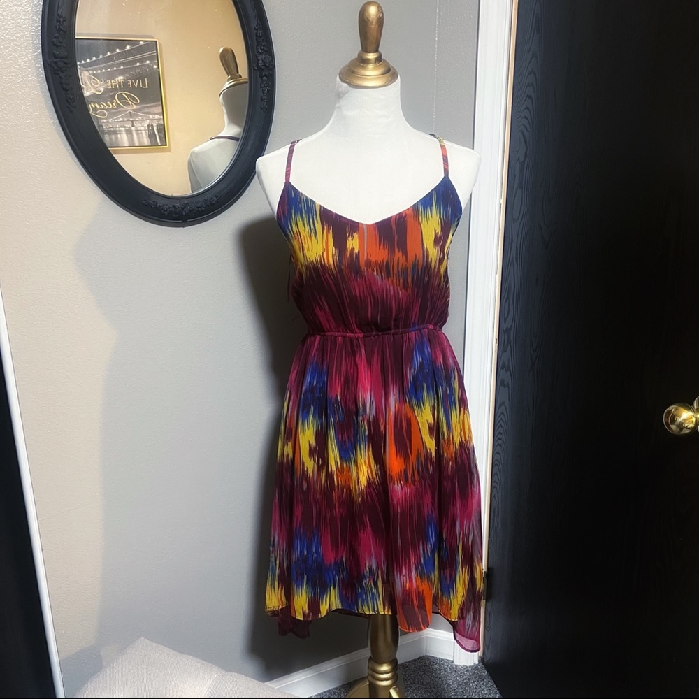 Rainbow high low dress